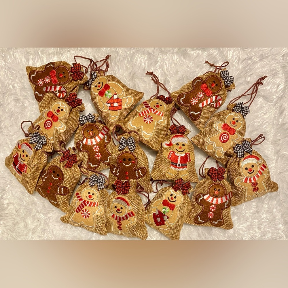 16 NEW Gingerbread Christmas Tree Ornaments